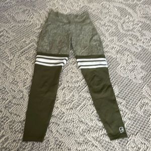 Bombshell XS olive heather thigh highs